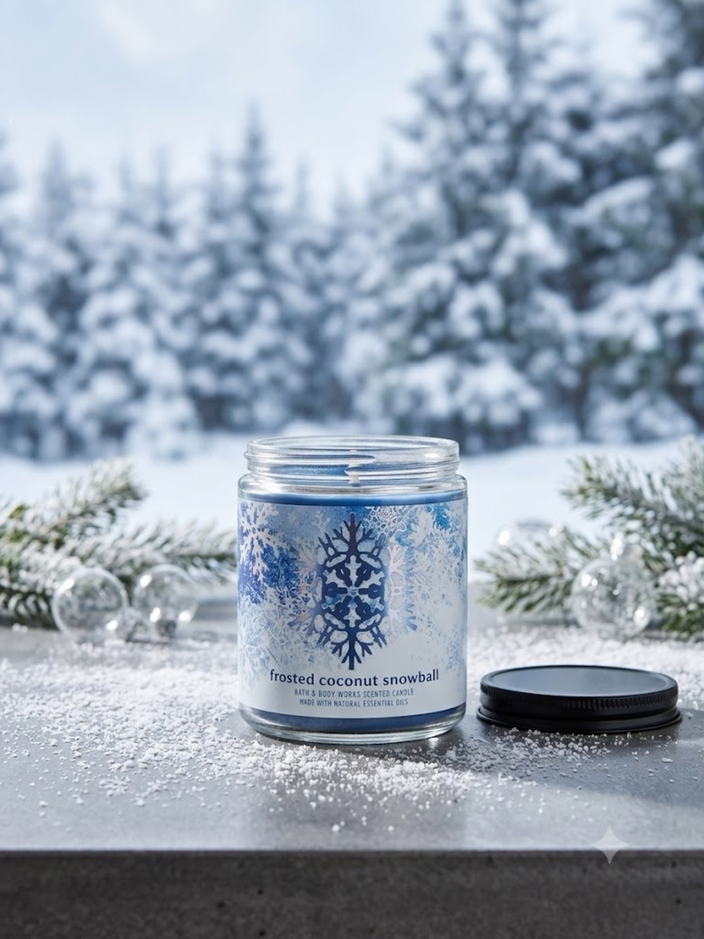 ❄️ Bath & Body Works Frosted Coconut Snowball Single-Wick Candle